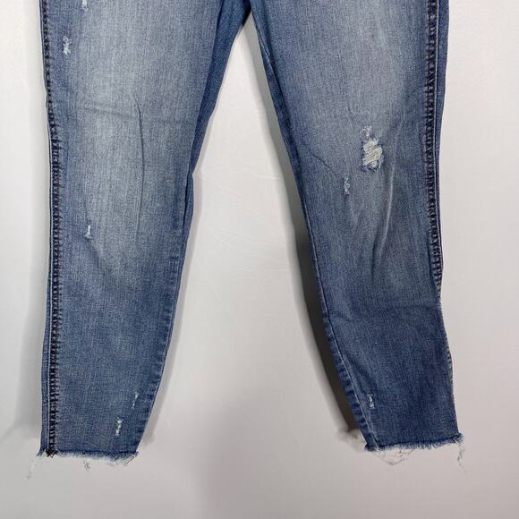 Kut From The Kloth 0 Connie High Rise Fab Ab Crop Jeans Fray Hem Denim Cotton - Picture 4 of 11